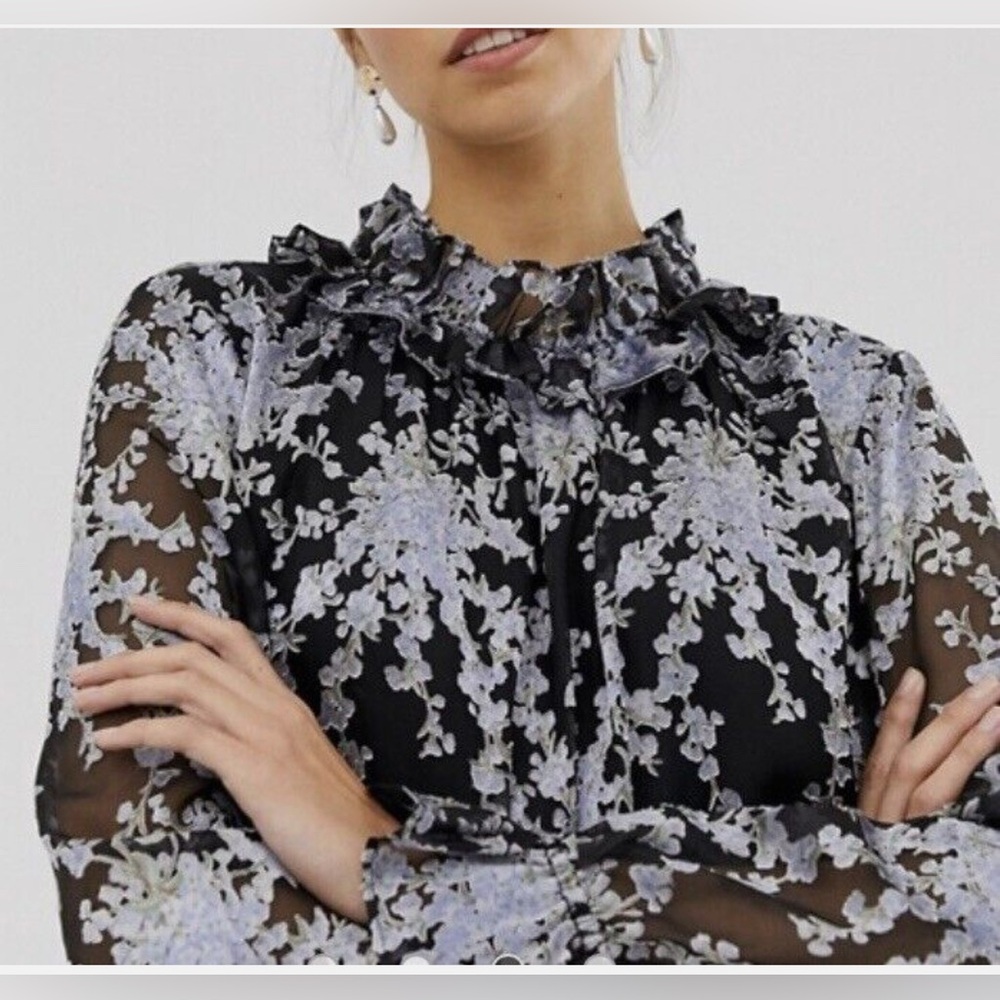 EUC Ted Baker ruffle mini dress - Picture 3 of 9